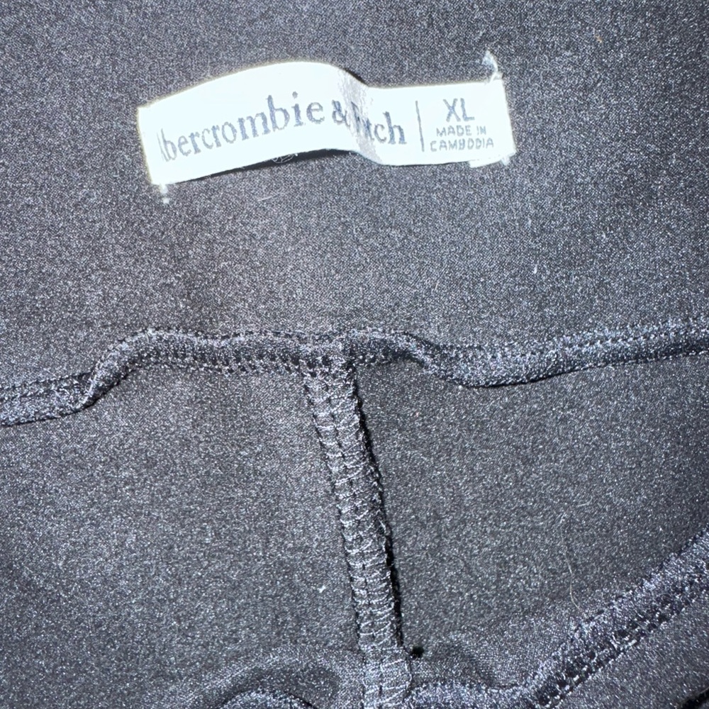 Abercrombie & Fitch black vegan leather leggings